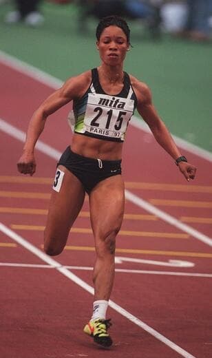 Chioma Ajunwa competing in track and field event